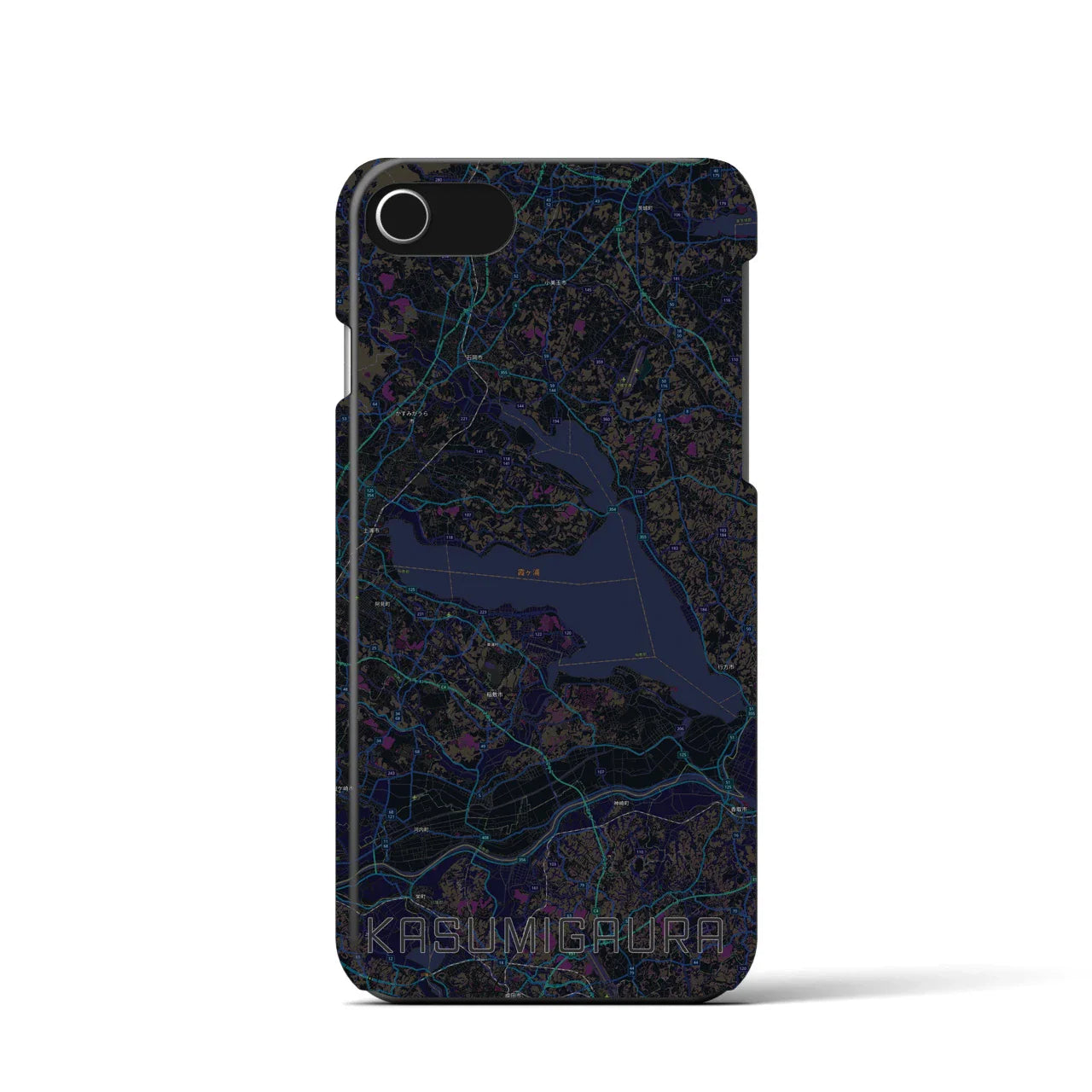 【霞ヶ浦(茨城県)】地図柄iPhoneケース(バックカバータイプ)
