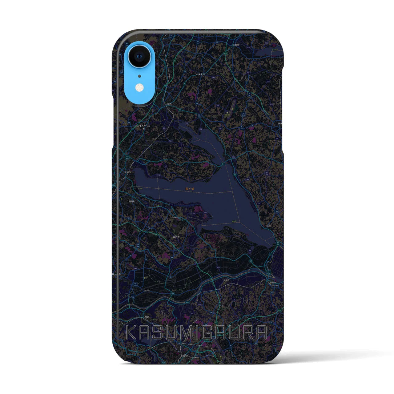 【霞ヶ浦(茨城県)】地図柄iPhoneケース(バックカバータイプ)