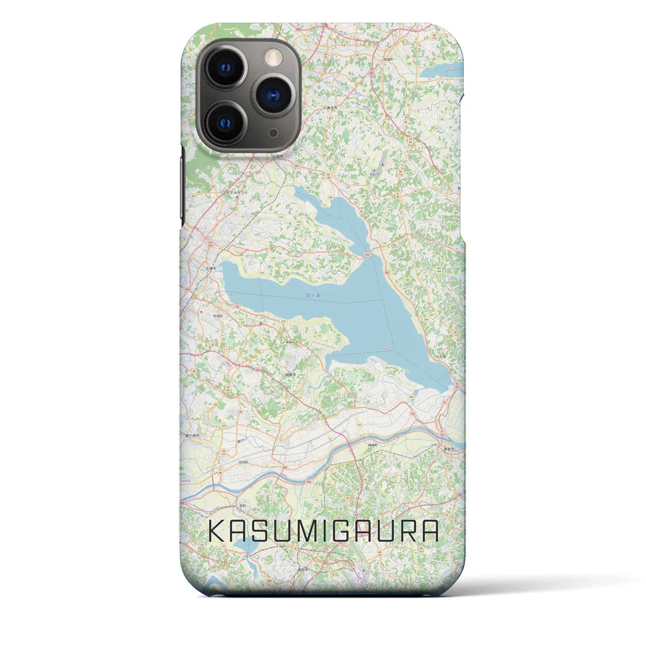 【霞ヶ浦(茨城県)】地図柄iPhoneケース(バックカバータイプ)