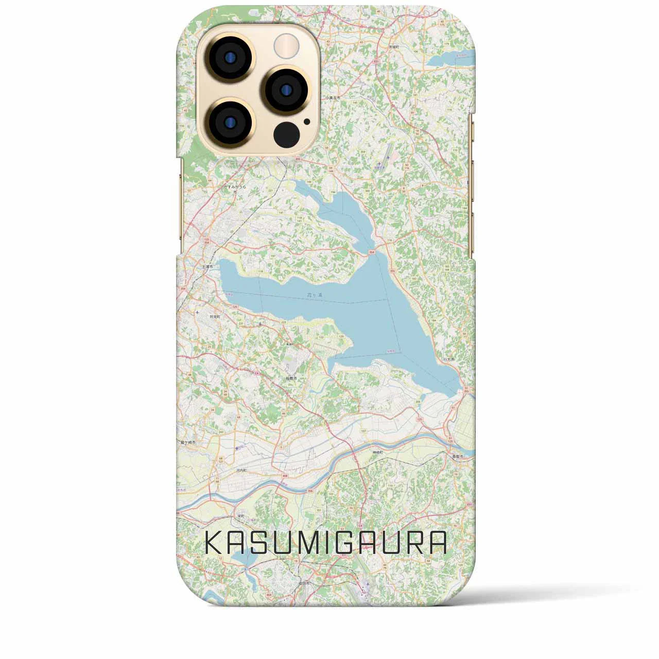 【霞ヶ浦(茨城県)】地図柄iPhoneケース(バックカバータイプ)