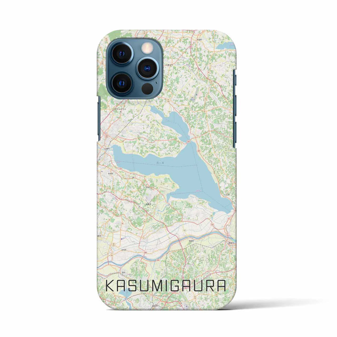 【霞ヶ浦(茨城県)】地図柄iPhoneケース(バックカバータイプ)