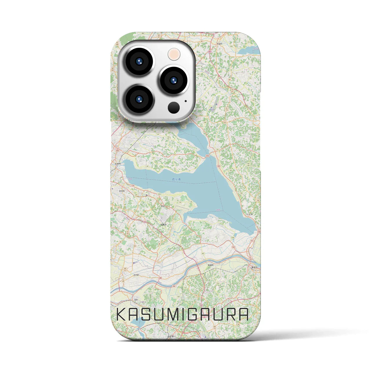 【霞ヶ浦(茨城県)】地図柄iPhoneケース(バックカバータイプ)