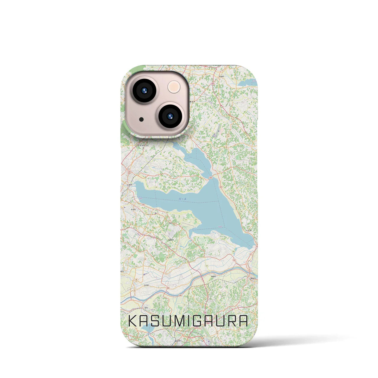 【霞ヶ浦(茨城県)】地図柄iPhoneケース(バックカバータイプ)