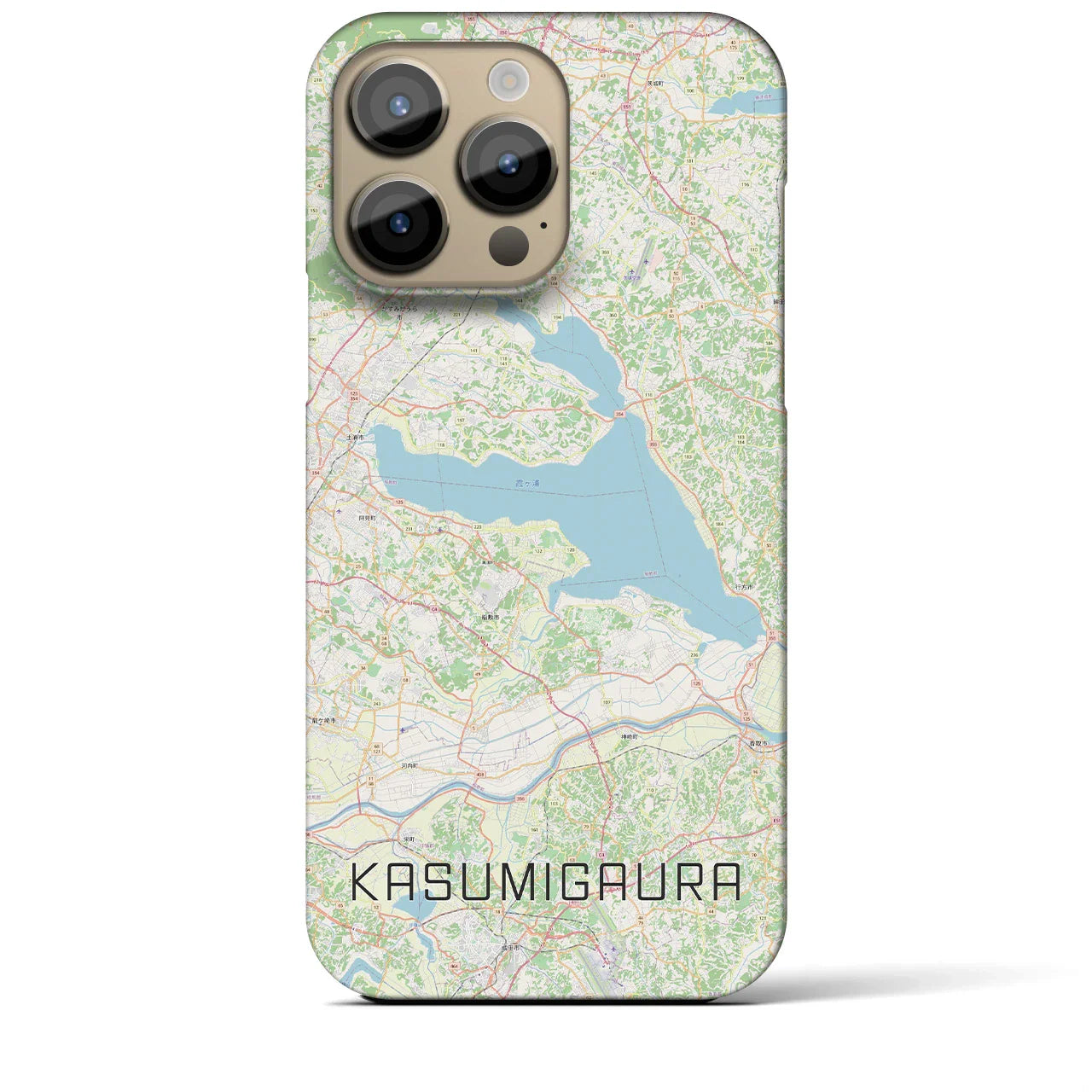 【霞ヶ浦(茨城県)】地図柄iPhoneケース(バックカバータイプ)