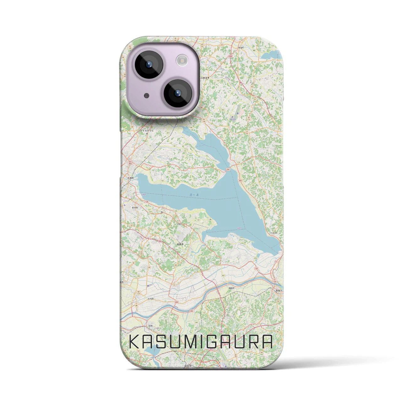 【霞ヶ浦(茨城県)】地図柄iPhoneケース(バックカバータイプ)