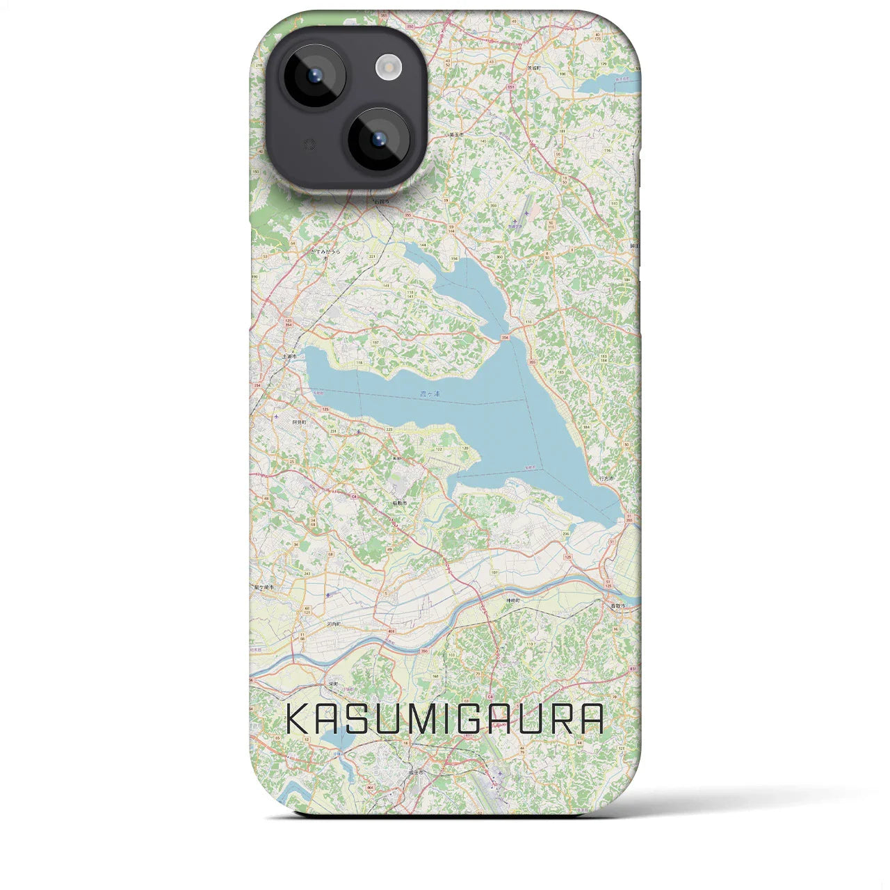 【霞ヶ浦(茨城県)】地図柄iPhoneケース(バックカバータイプ)