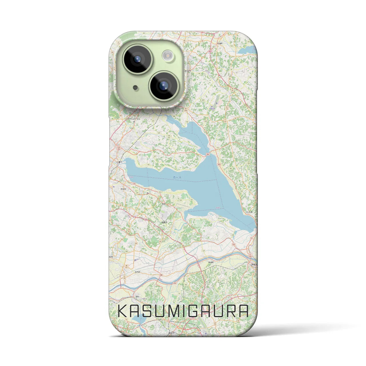 【霞ヶ浦(茨城県)】地図柄iPhoneケース(バックカバータイプ)