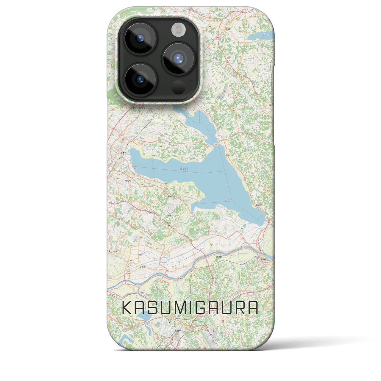 【霞ヶ浦(茨城県)】地図柄iPhoneケース(バックカバータイプ)