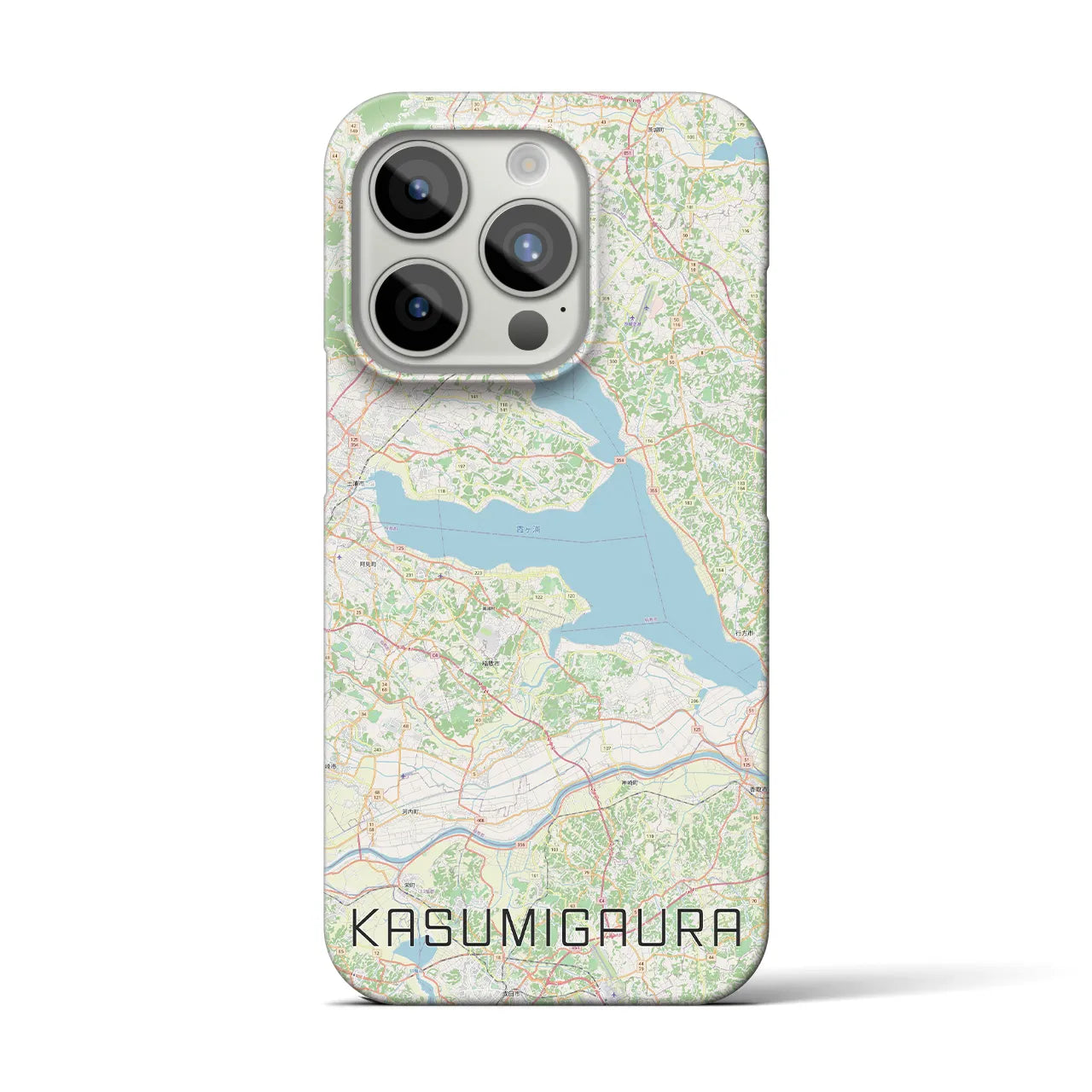 【霞ヶ浦(茨城県)】地図柄iPhoneケース(バックカバータイプ)