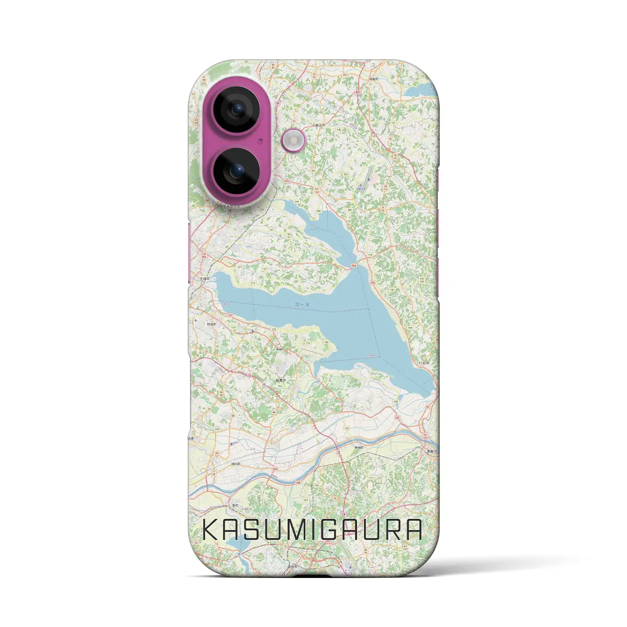 【霞ヶ浦(茨城県)】地図柄iPhoneケース(バックカバータイプ)