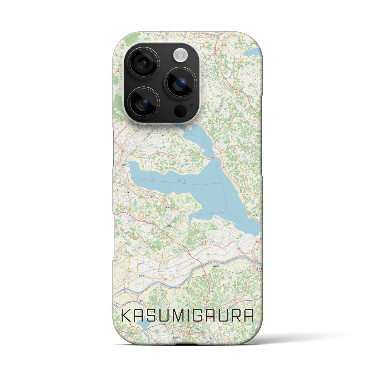 【霞ヶ浦(茨城県)】地図柄iPhoneケース(バックカバータイプ)