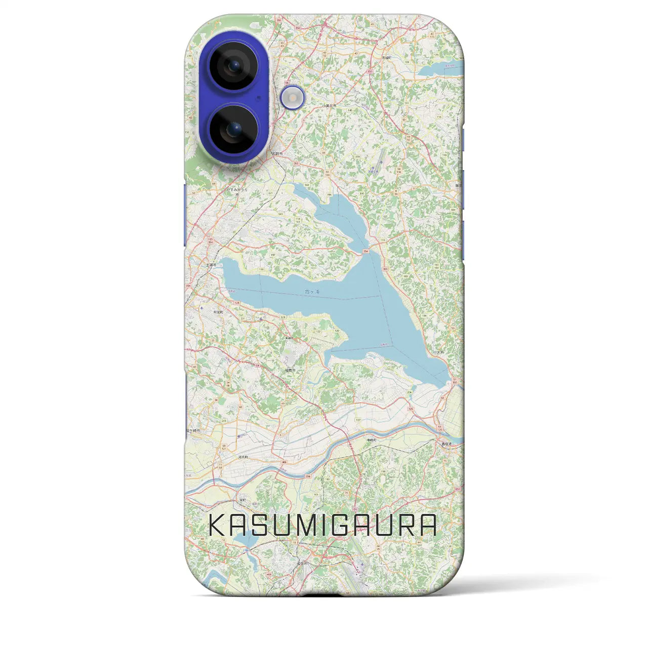 【霞ヶ浦(茨城県)】地図柄iPhoneケース(バックカバータイプ)ナチュラル・iPhone 16 Pro Max 用