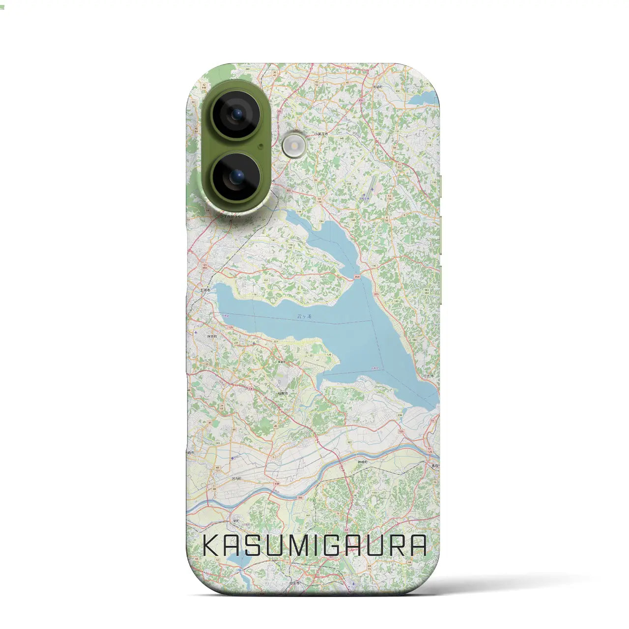 【霞ヶ浦(茨城県)】地図柄iPhoneケース(バックカバータイプ)