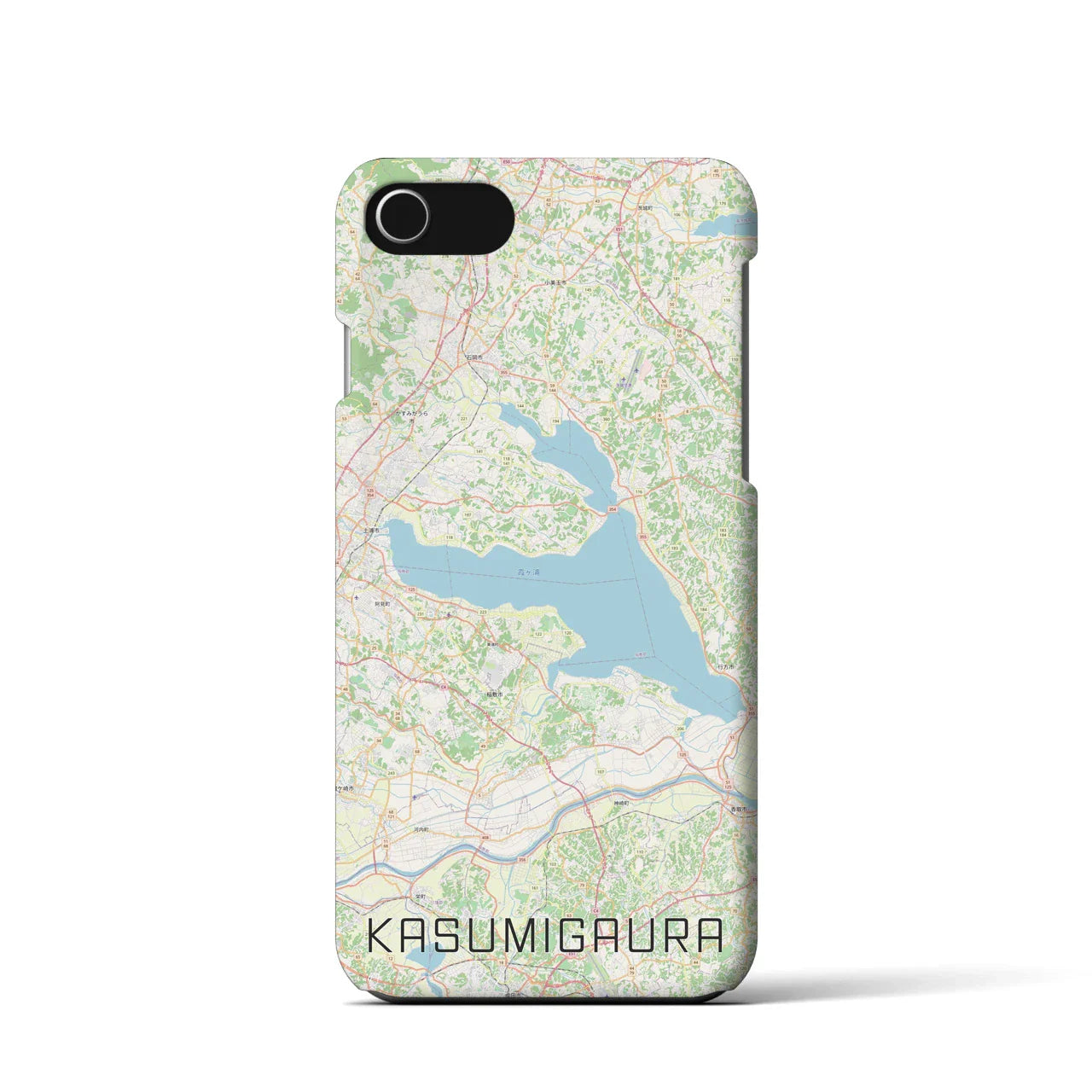 【霞ヶ浦(茨城県)】地図柄iPhoneケース(バックカバータイプ)