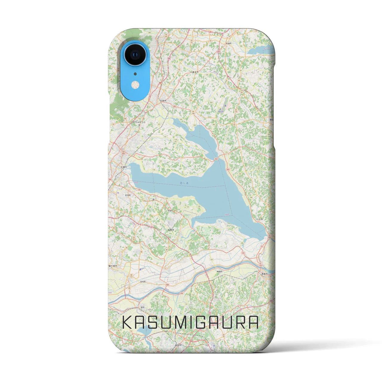 【霞ヶ浦(茨城県)】地図柄iPhoneケース(バックカバータイプ)