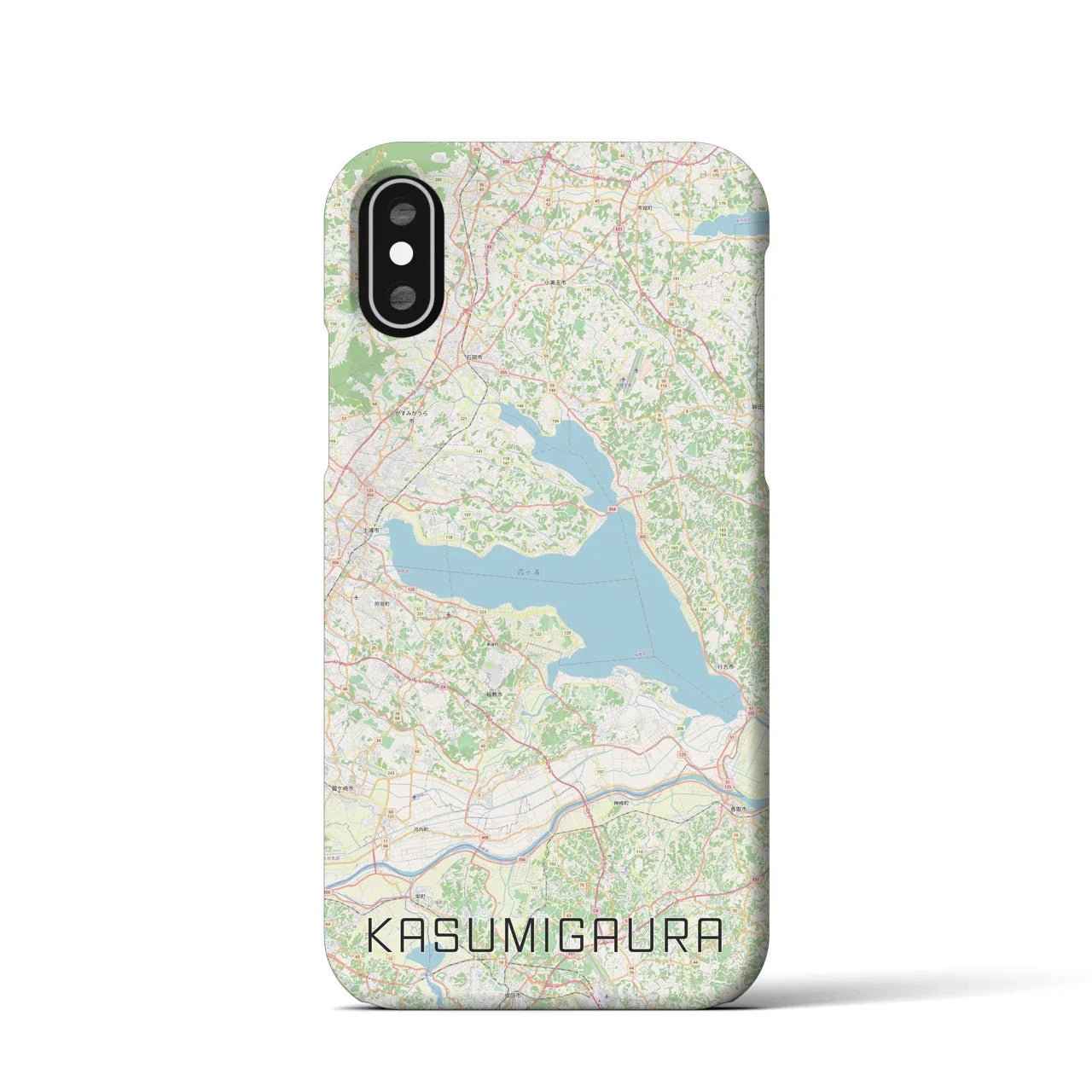 【霞ヶ浦(茨城県)】地図柄iPhoneケース(バックカバータイプ)