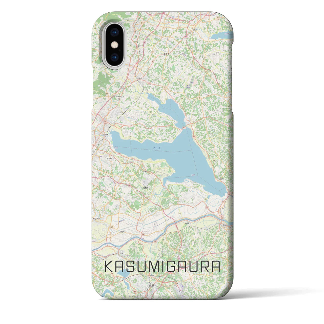 【霞ヶ浦(茨城県)】地図柄iPhoneケース(バックカバータイプ)