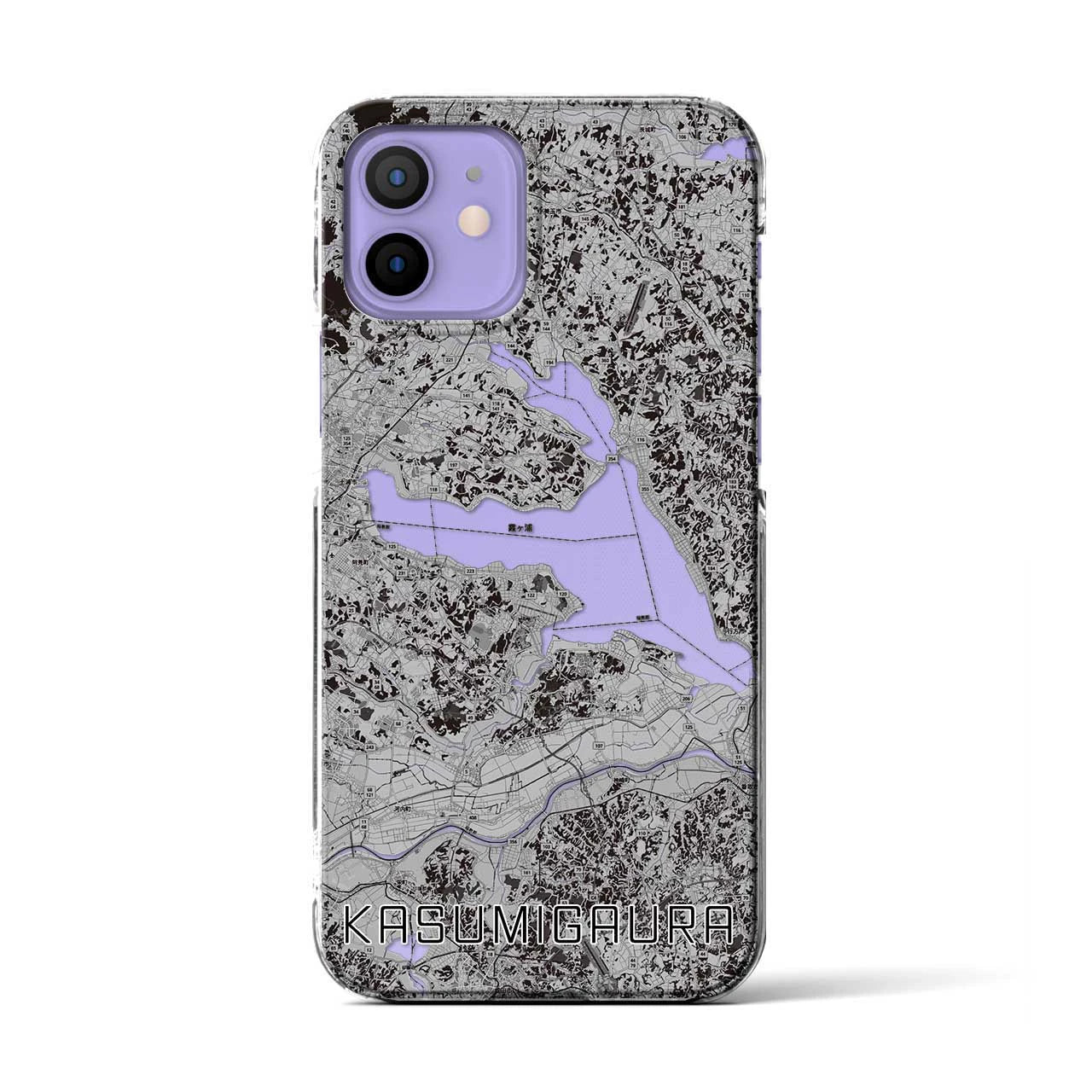 【霞ヶ浦(茨城県)】地図柄iPhoneケース(クリアタイプ)