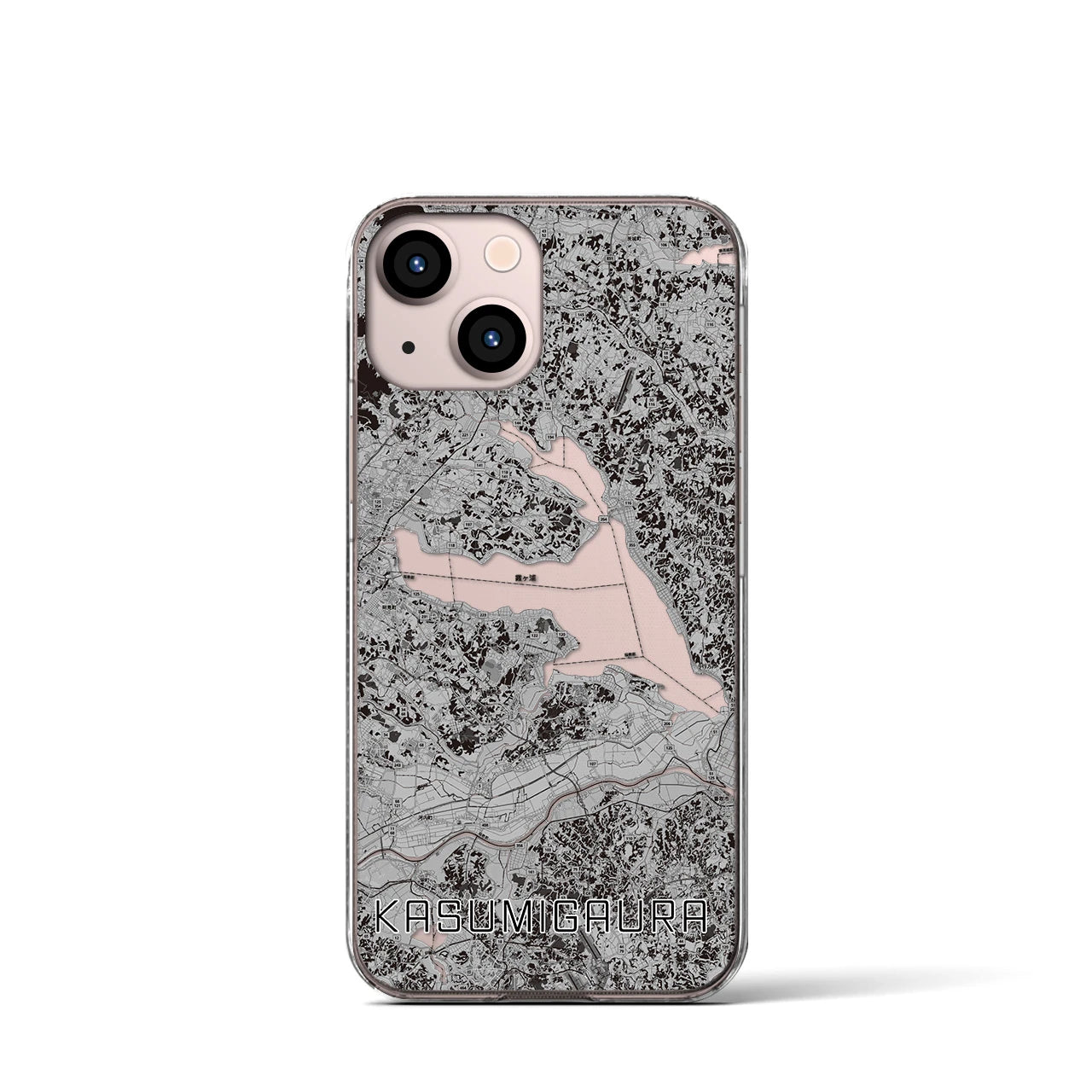 【霞ヶ浦(茨城県)】地図柄iPhoneケース(クリアタイプ)