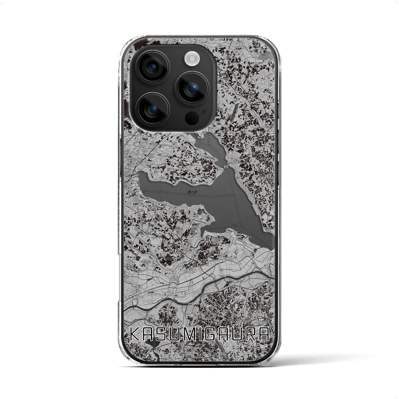 【霞ヶ浦(茨城県)】地図柄iPhoneケース(クリアタイプ)