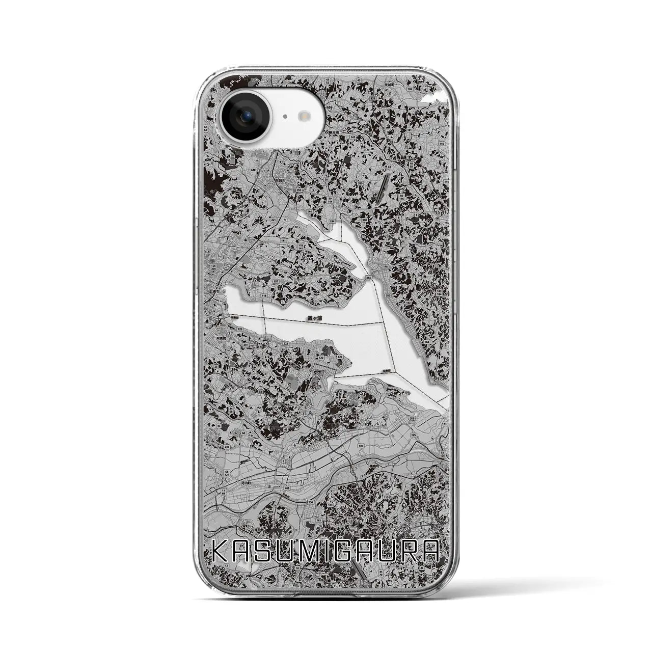 【霞ヶ浦(茨城県)】地図柄iPhoneケース(クリアタイプ)