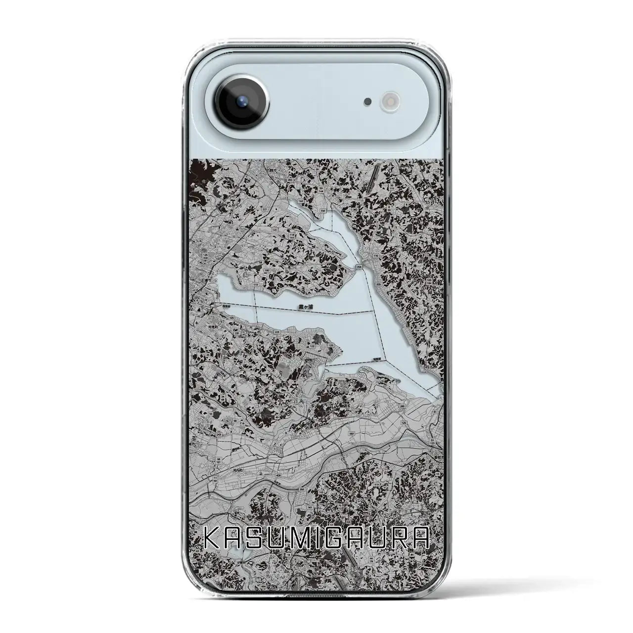 【霞ヶ浦(茨城県)】地図柄iPhoneケース(クリアタイプ)