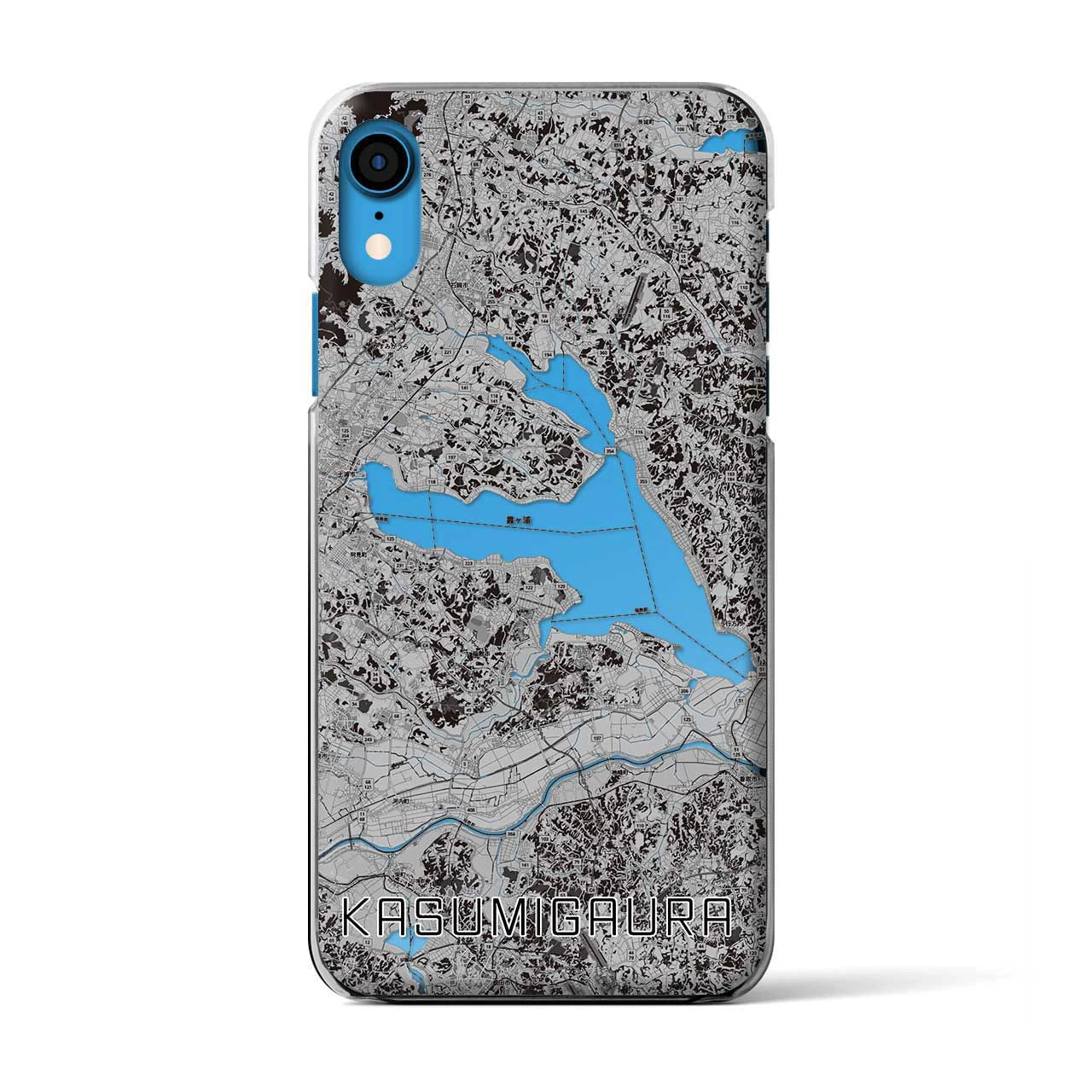 【霞ヶ浦(茨城県)】地図柄iPhoneケース(クリアタイプ)