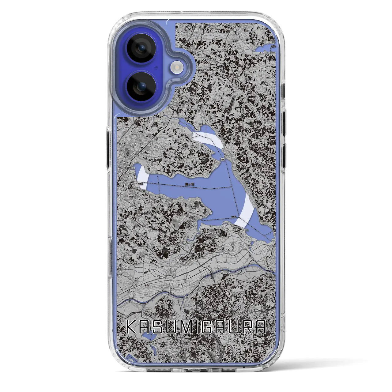 【霞ヶ浦(茨城県)】地図柄iPhoneケース(MagSafeタイプ)