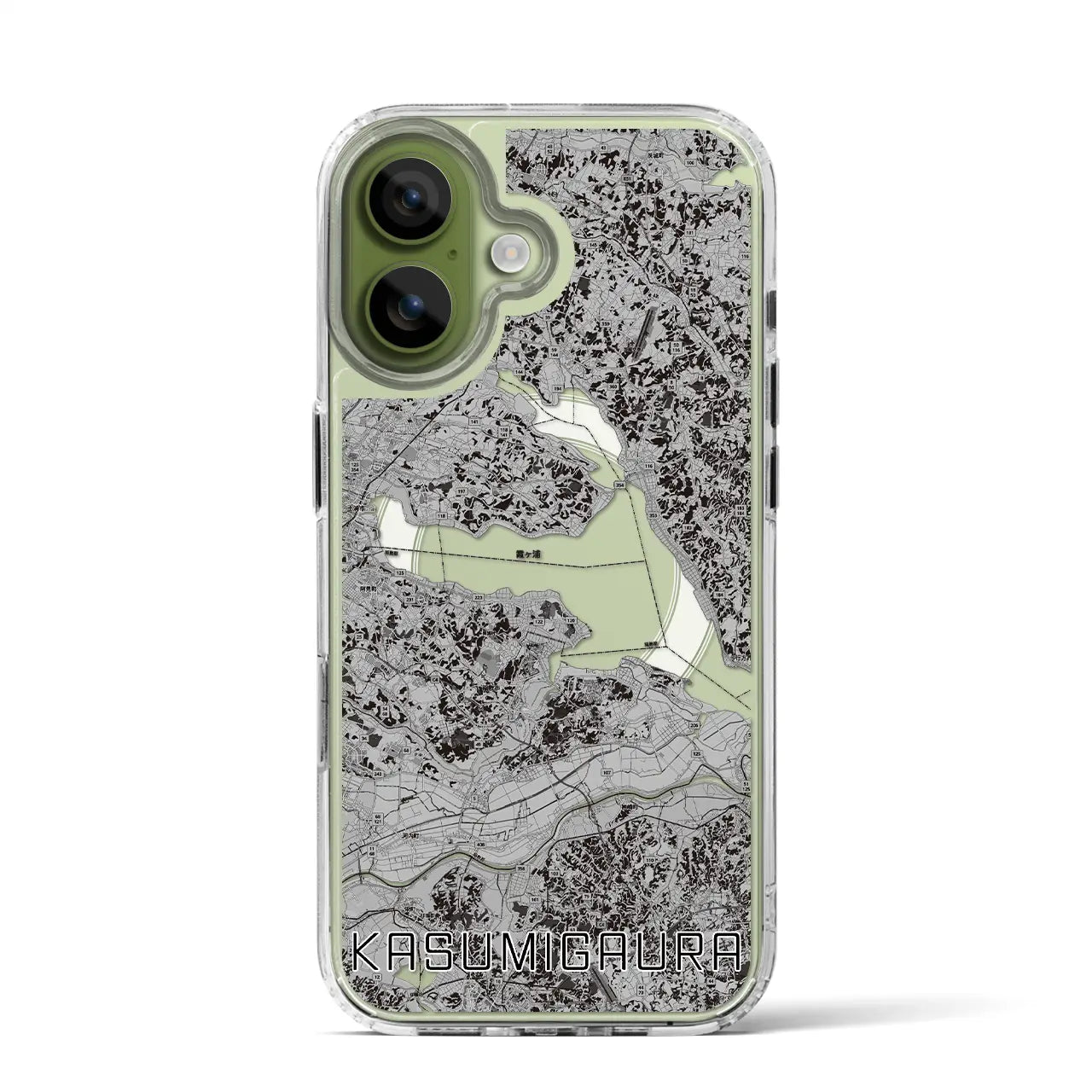 【霞ヶ浦(茨城県)】地図柄iPhoneケース(MagSafeタイプ)