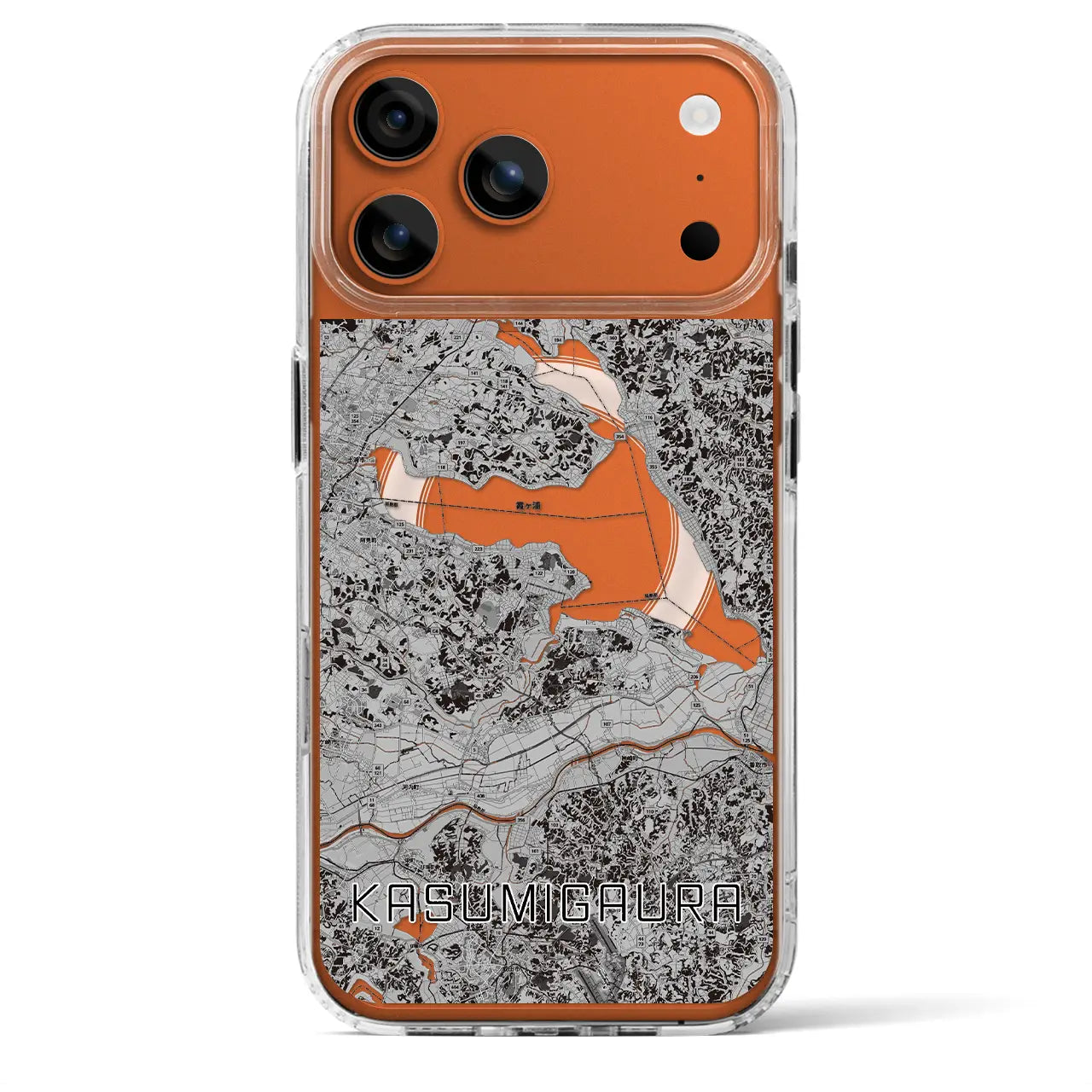 【霞ヶ浦(茨城県)】地図柄iPhoneケース(MagSafeタイプ)