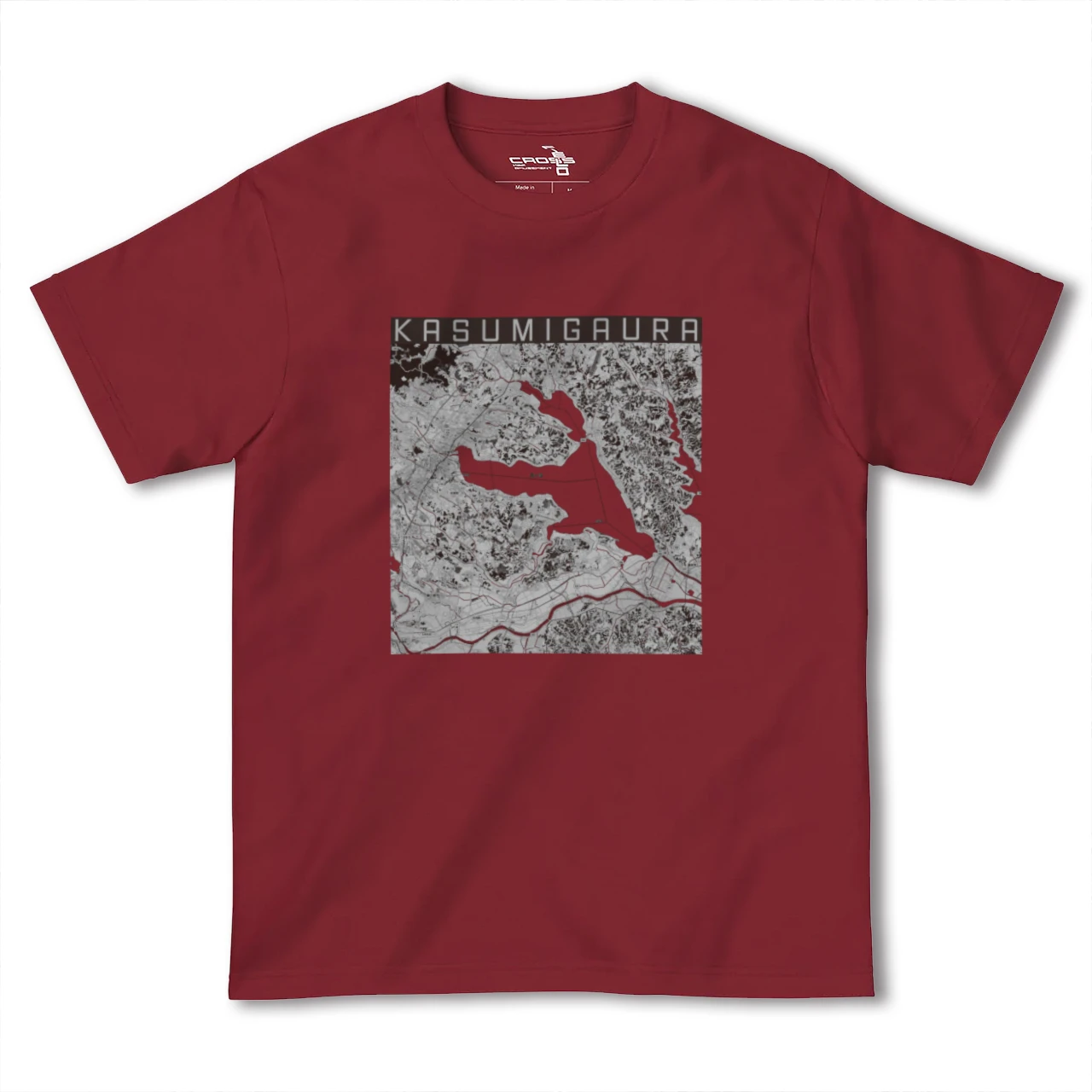【霞ヶ浦(茨城県)】地図柄ヘビーウェイトTシャツ
