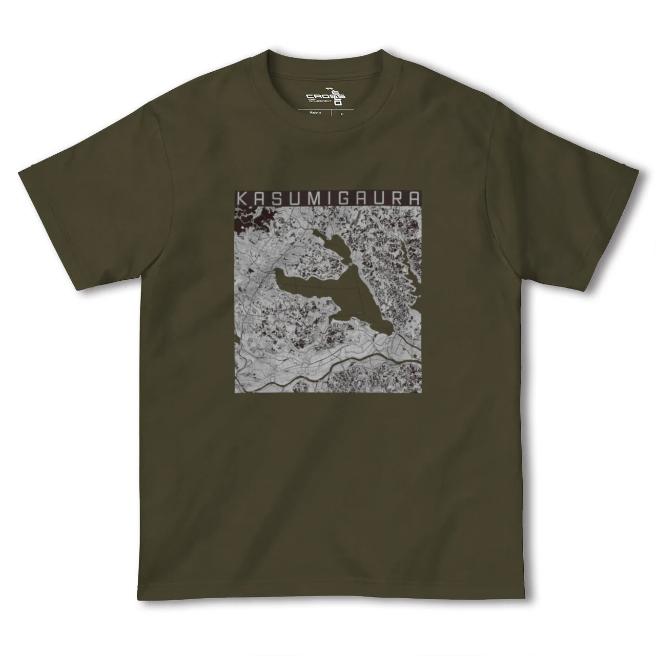 【霞ヶ浦(茨城県)】地図柄ヘビーウェイトTシャツ