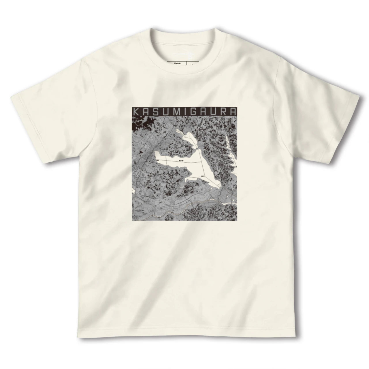 【霞ヶ浦(茨城県)】地図柄ヘビーウェイトTシャツ