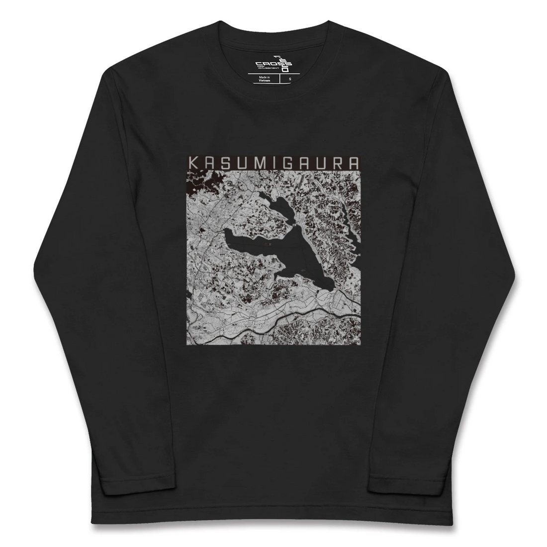 【霞ヶ浦(茨城県)】地図柄ロングスリーブTシャツ