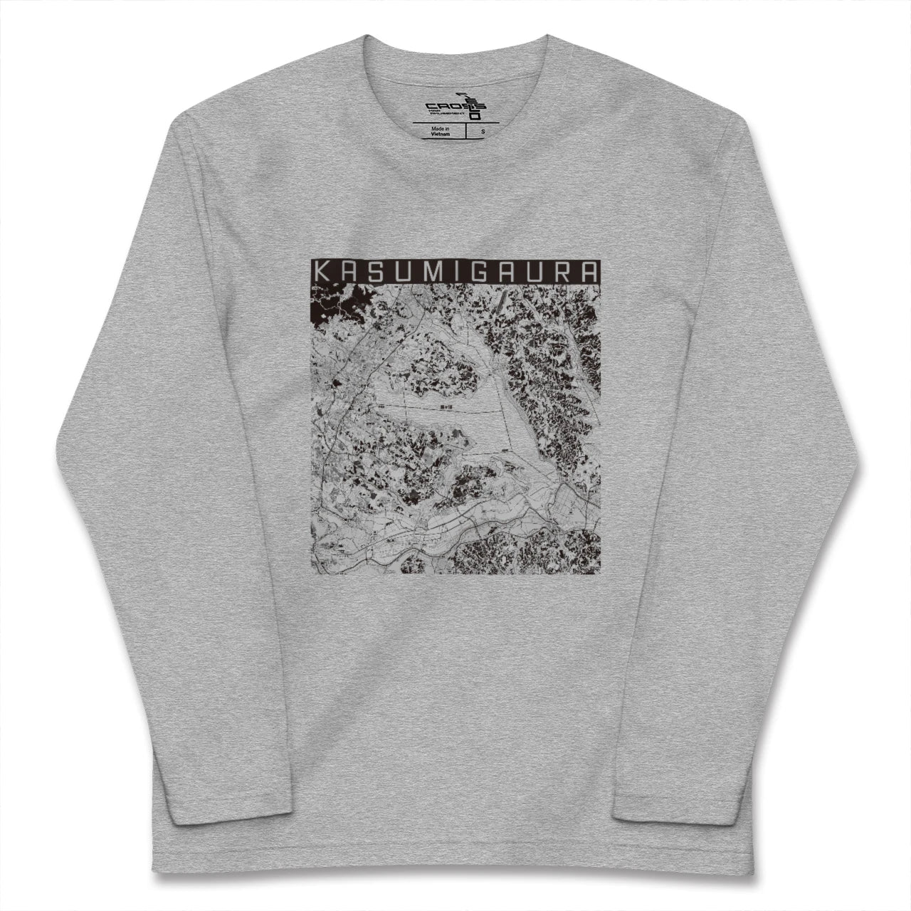 【霞ヶ浦(茨城県)】地図柄ロングスリーブTシャツ