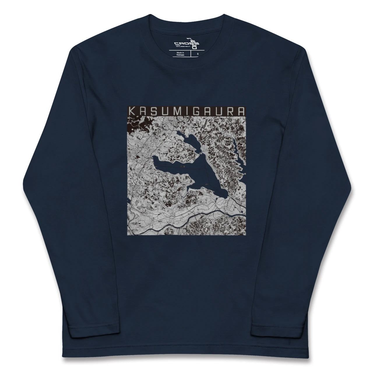 【霞ヶ浦(茨城県)】地図柄ロングスリーブTシャツ