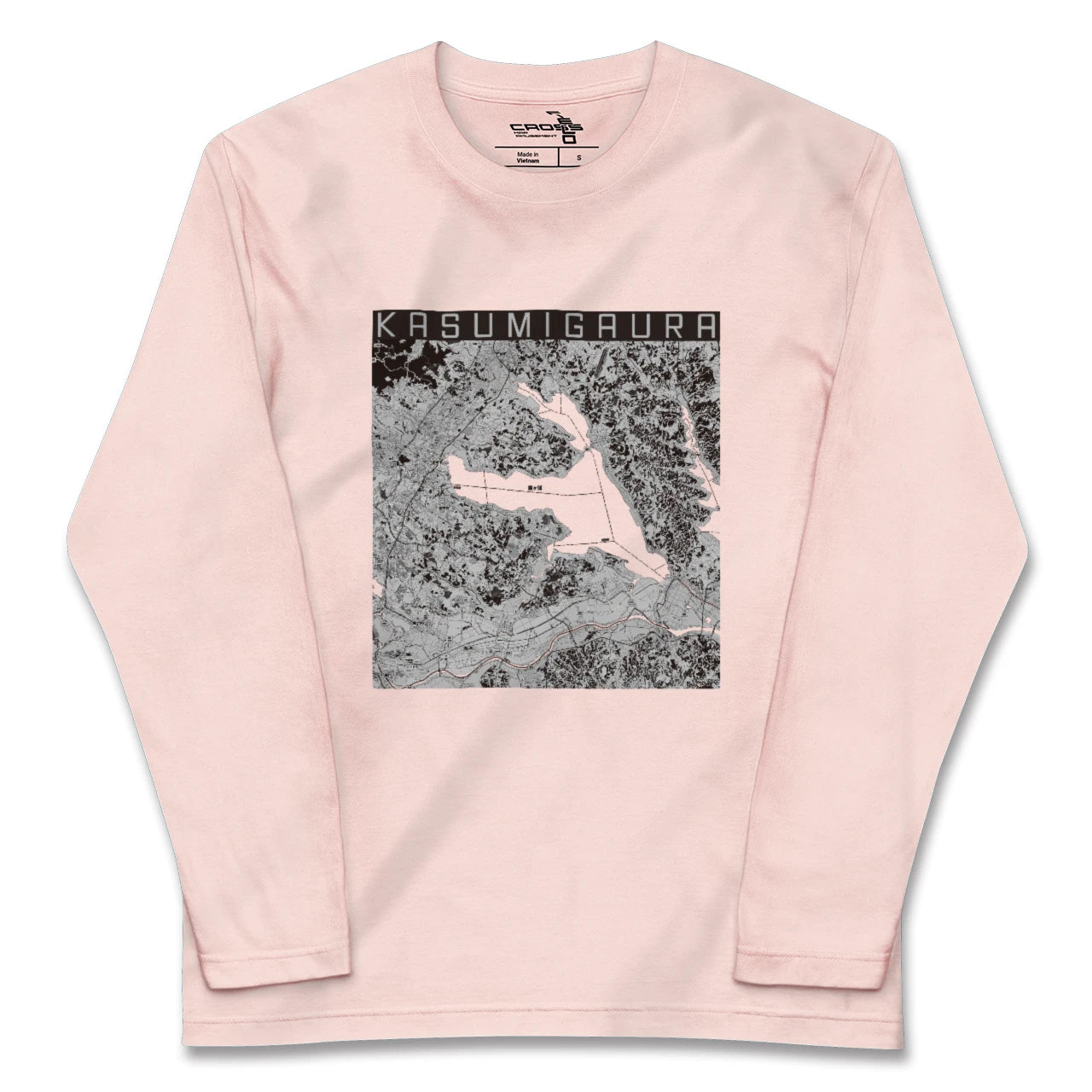 【霞ヶ浦(茨城県)】地図柄ロングスリーブTシャツ