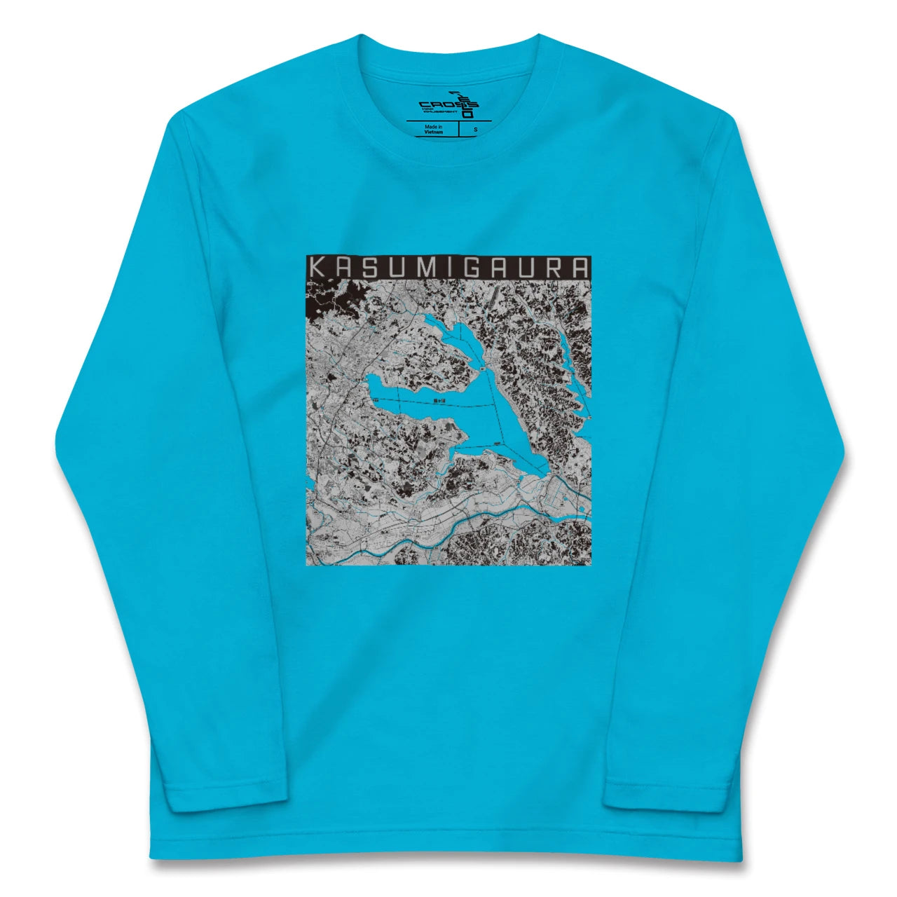 【霞ヶ浦(茨城県)】地図柄ロングスリーブTシャツ