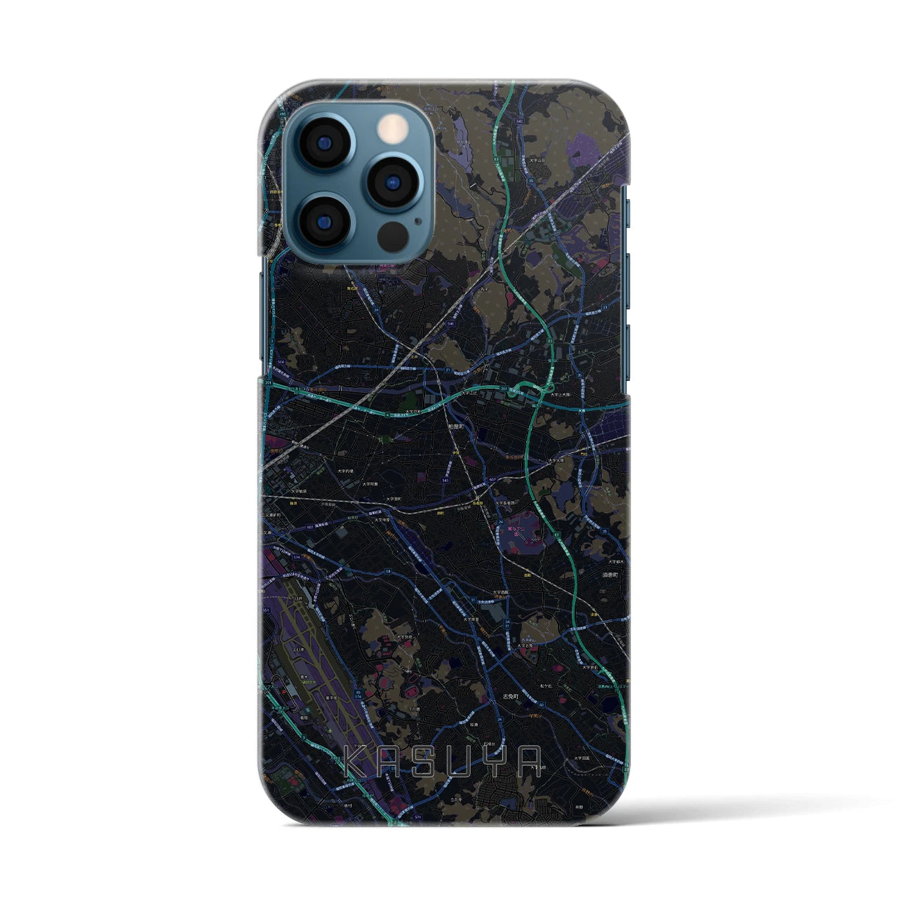 【粕屋(福岡県)】地図柄iPhoneケース(バックカバータイプ)