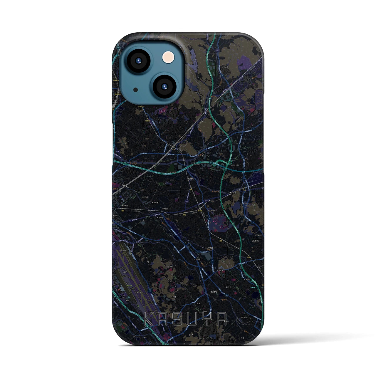【粕屋(福岡県)】地図柄iPhoneケース(バックカバータイプ)