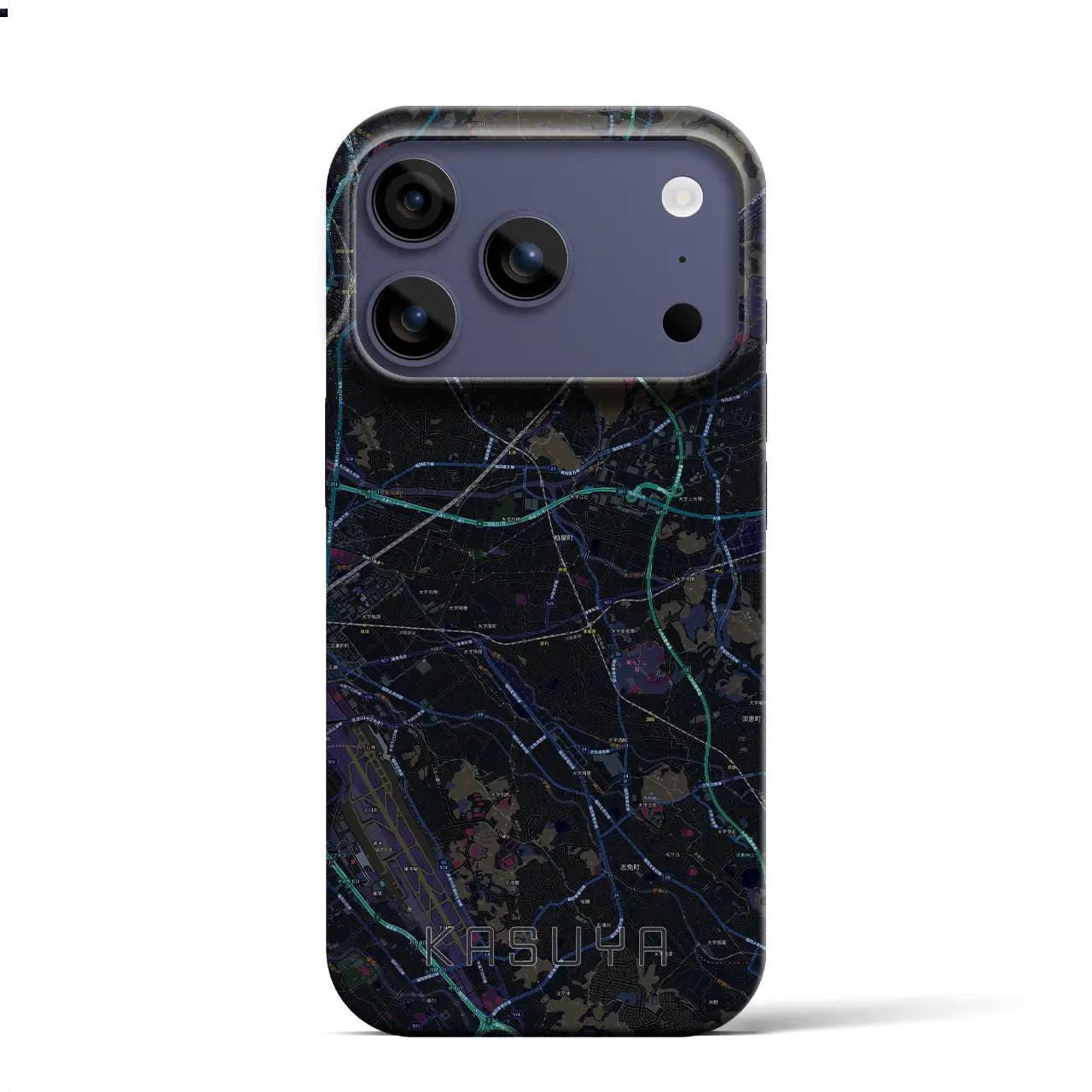 【粕屋(福岡県)】地図柄iPhoneケース(バックカバータイプ)