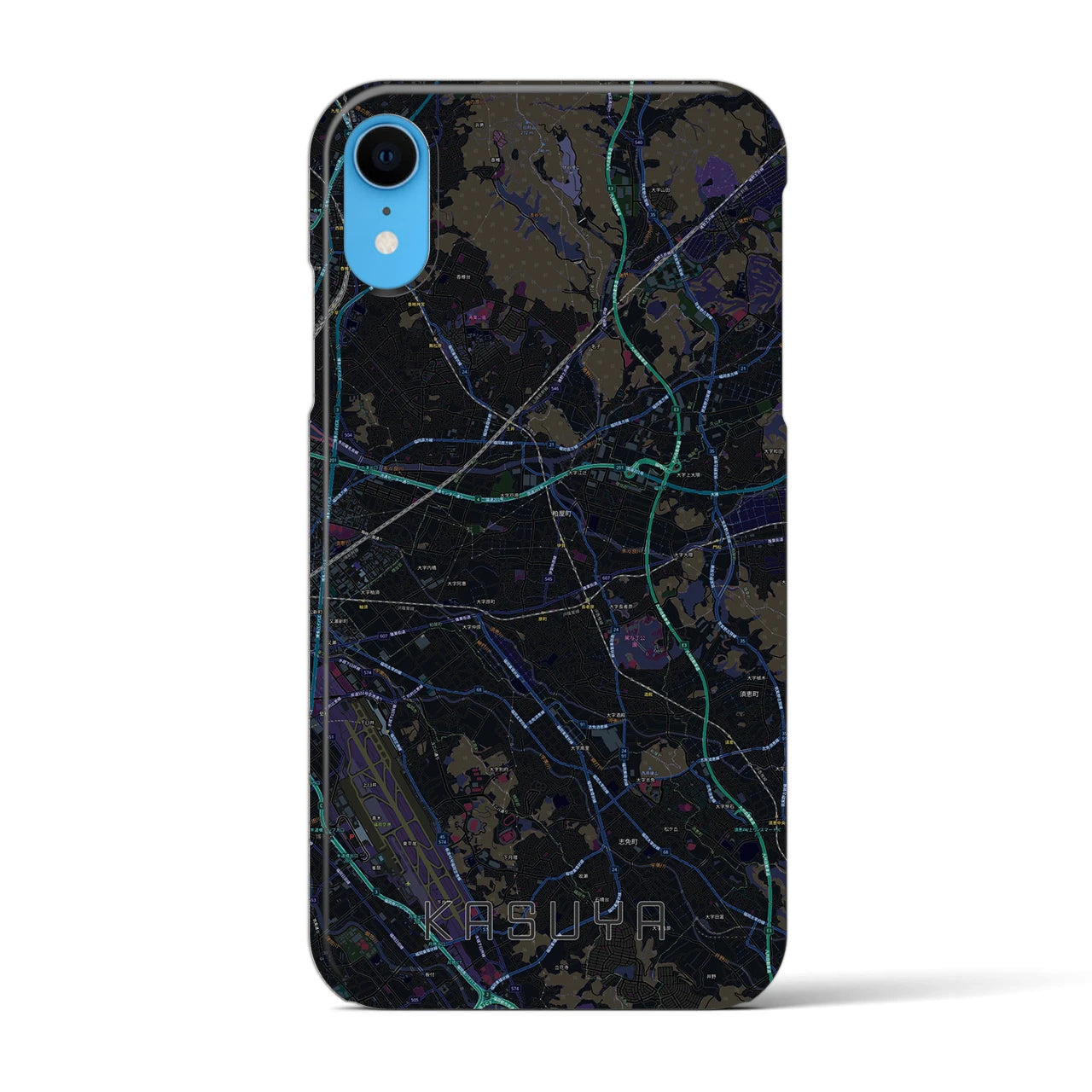 【粕屋(福岡県)】地図柄iPhoneケース(バックカバータイプ)