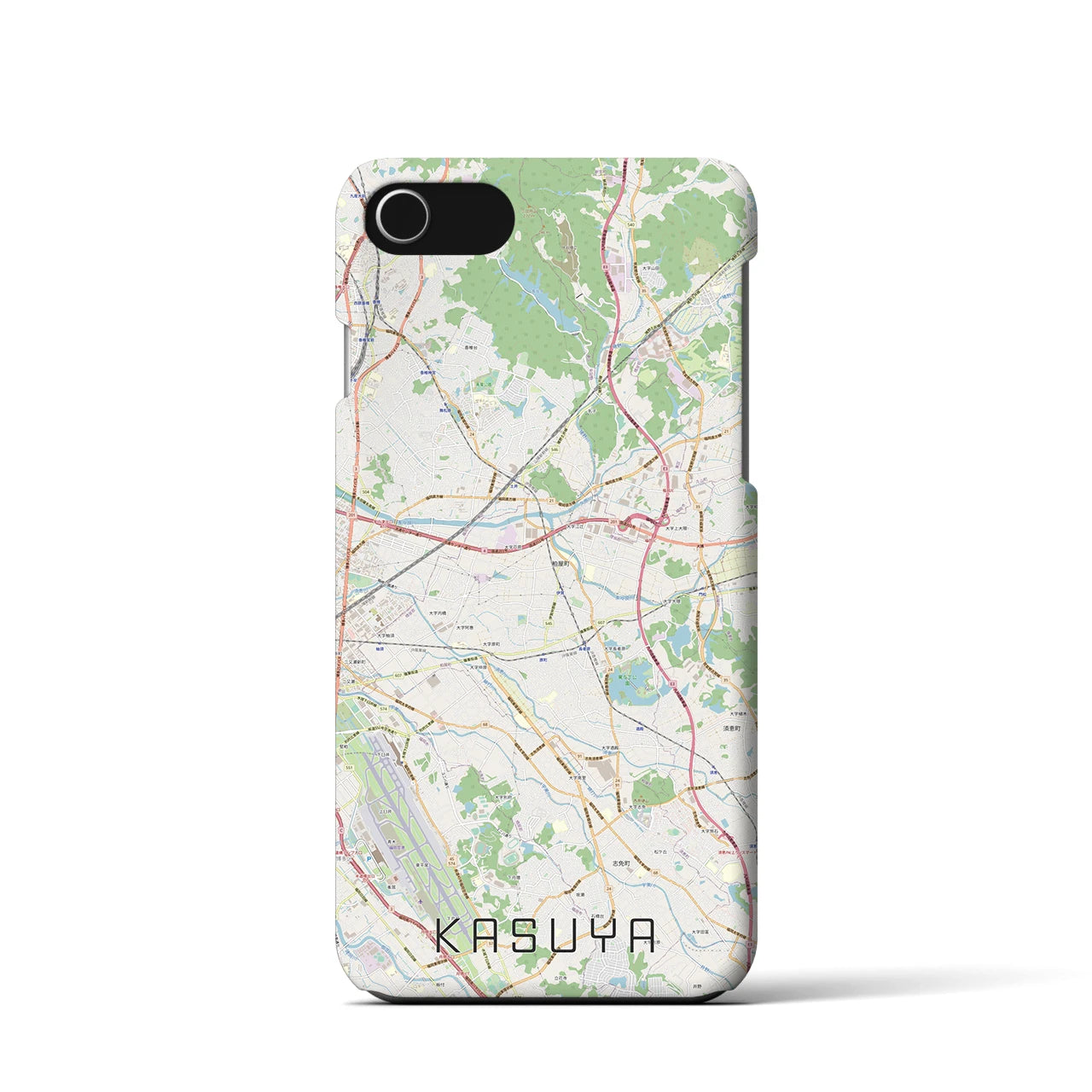 【粕屋(福岡県)】地図柄iPhoneケース(バックカバータイプ)