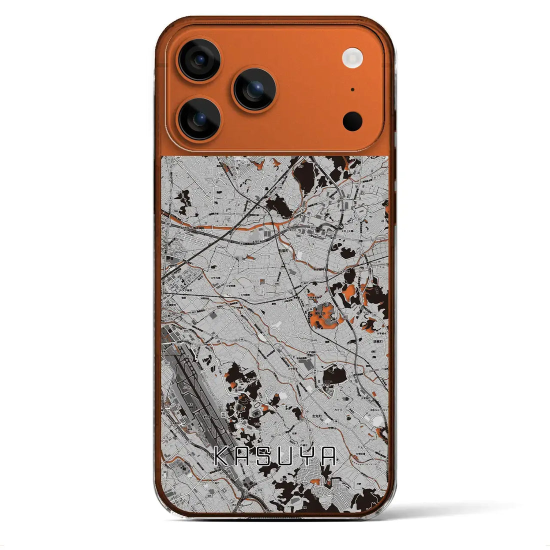 【粕屋(福岡県)】地図柄iPhoneケース(クリアタイプ)