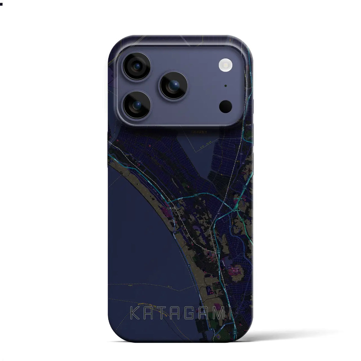 【潟上(秋田県)】地図柄iPhoneケース(バックカバータイプ)