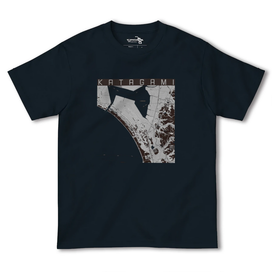 【潟上(秋田県)】地図柄ヘビーウェイトTシャツ