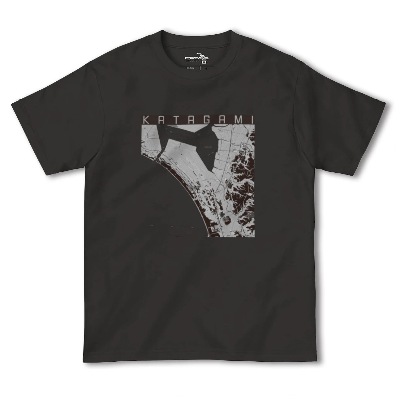 【潟上(秋田県)】地図柄ヘビーウェイトTシャツ