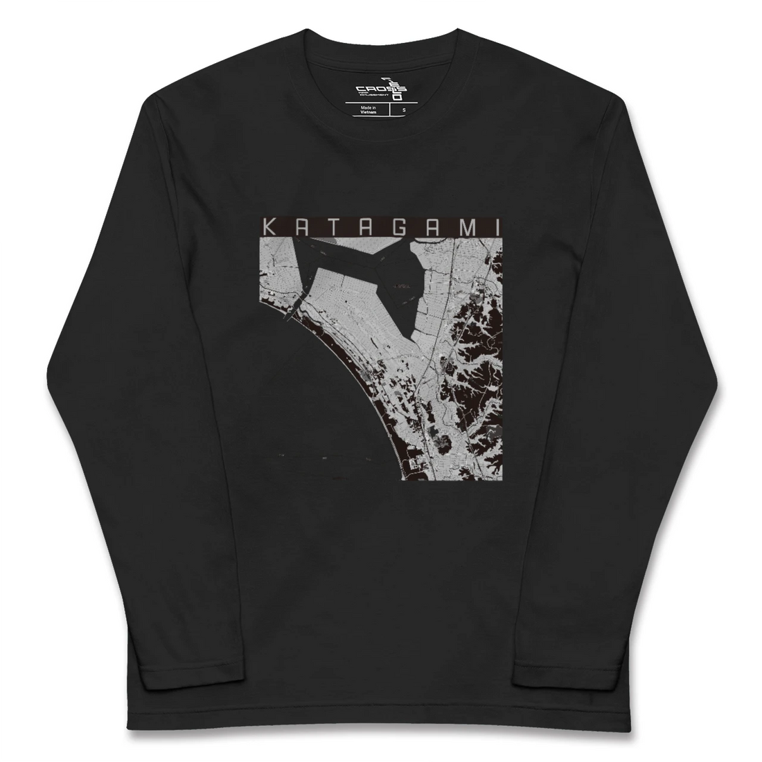 【潟上(秋田県)】地図柄ロングスリーブTシャツ