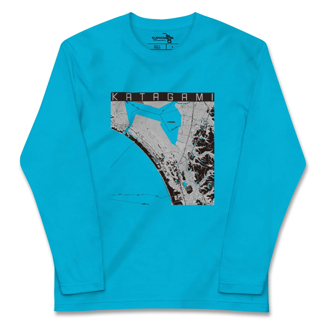【潟上(秋田県)】地図柄ロングスリーブTシャツ