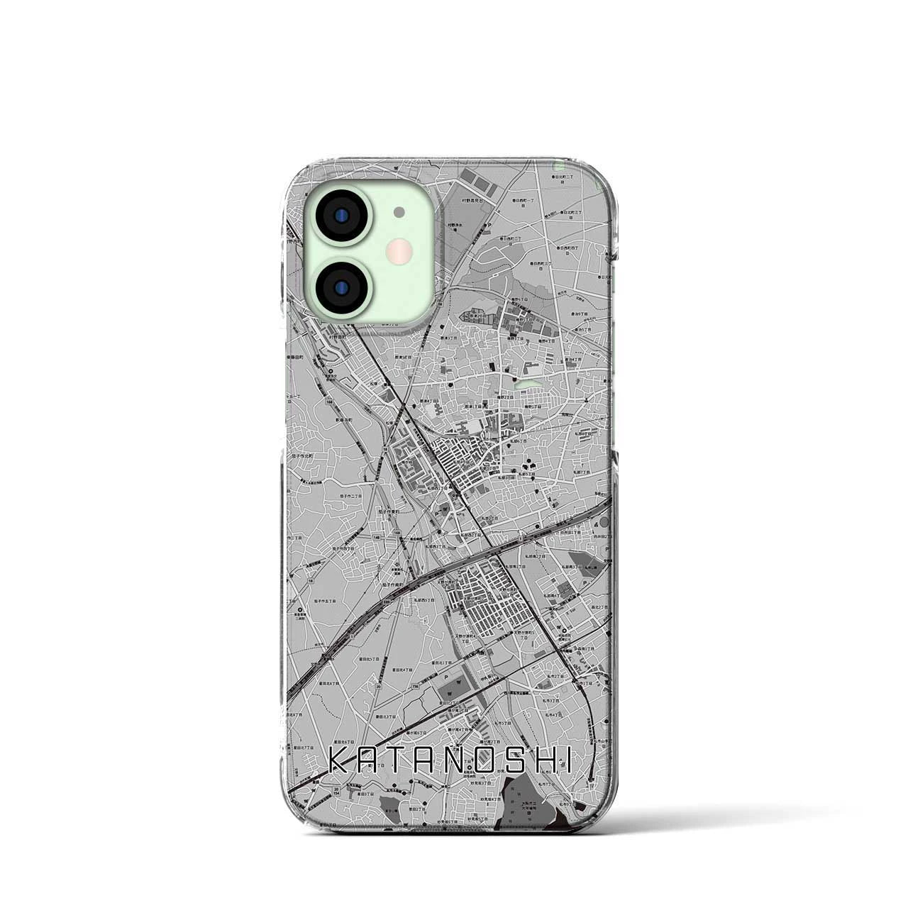 【交野市(大阪府)】地図柄iPhoneケース(クリアタイプ)